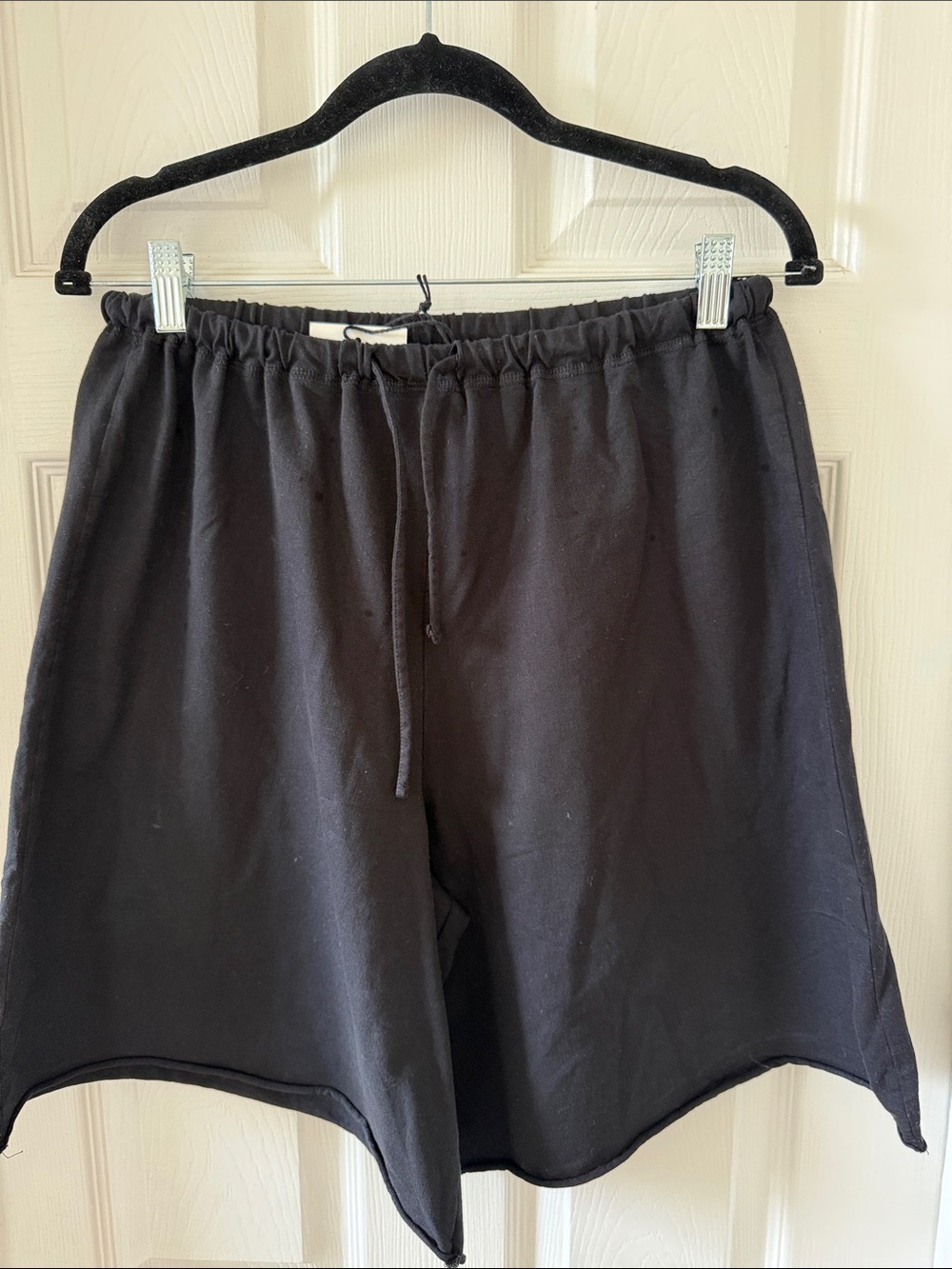 Zara Black Elastic Waist Drawstring Shorts